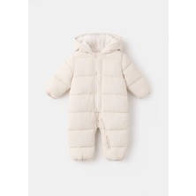 MANGO Baby Kapüşonlu kürklü tulum