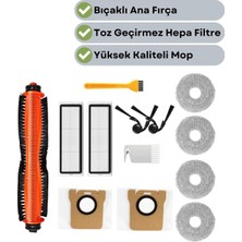 Die Grup Robotyedek, Vacuum 5 Pro ile Uyumlu Yedek Fırça Hepa Mop Torba Seti-13 Parça