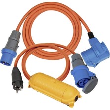 Die Grup Brennenstuhl Kamp Adaptör Seti/cee Adaptör Kablosu 1,5 M, Cee 230 V Uzatma Kablosu 3 M, Safe-Box Big IP44 (Her Kamp Tatili Için Ideal Kamp Aksesuarı, IP44), Turuncu
