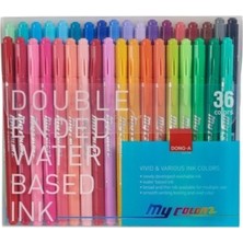 Aesco Dong-A-My Color 2 Çift Taraflı Keçeli 36 Renk Set