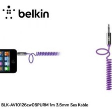 Die Grup Belkin BLK-AV10126CW06PURM 1m 3.5mm Ses Kablo