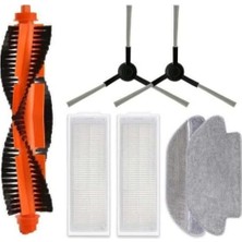 Die Grup Ibrush, 7 Parça Vacuum Mop Pro ile Uyumlu Siyah Yan Fırçalı Ultra Set, Xiaomi Vacuum Mop P STYTJ02YM Viomi V2 Viomi V2 Pro Viomi V3 Viomi Se ile Uyumlu Siyah Yan Fırçalı Ultra Set