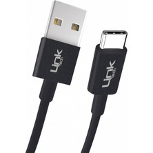 Die Grup Linktech K564 Strong Type-C Data/şarj Kablosu 3A 30CM Siyah