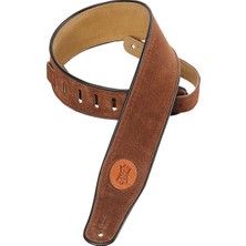 Aesco Leathers Suede Leather Guitar Strap,brown