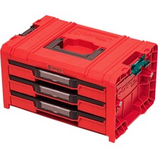 Aesco Qbrick System Pro Drawer 3 Toolbox 2.0 Expert Red Takım Çantası