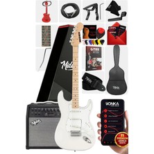 Aesco Midex RPH-30WH-50AMP Maple Klavye Sss 50W Amfili Elektro Gitar Seti