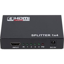Die Grup Parcbeny PM-12081 4 Port HDMI Splitter Dağıtıcı 1.4V 1080P 4KX2K HDMI Görüntü ve Ses Kaynağını Aynı Anda 4 Farklı Ekrana Aktarır Için Tasarlandı Pratik Yüksek Performans Bir Görüntü Dağıtım Cihazıdır.