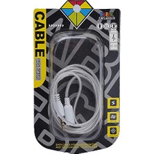 Die Grup Aux Audio Kablo 3.5mm Jack Zore TRANSPARAN1M Beyaz