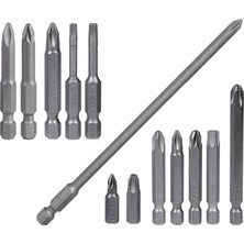 Aesco BADEM10 13 Parça Set Izeltaş-Klytek Matkap Bits Uç Vidalama Ucu Düz Yıldız Torx Uç