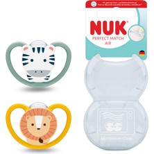 Die Grup Nuk Pm Air 2'li Emzik, 18-36 Ay, Zebra/aslan