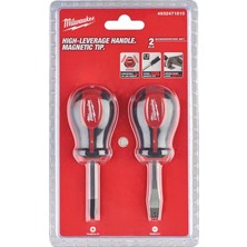 Aesco Milwaukee Milw Tri-Lobe Vidalı Uç Seti Stubby (2 Adet) 4932471810, Çok Renkli
