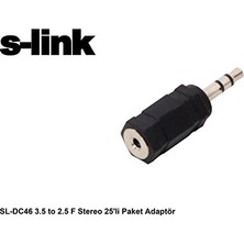 Die Grup S-Link SL-DC46 3.5 To 2.5 F Stereo 25'li Paket Adaptör