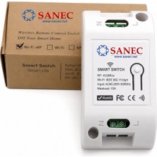Die Grup Sanec Akıllı Wifi + Rf 433MHZ Tek Kanallı 10A Röle Modülü - Ac 100-240V Doğrudan Şebeke Beslemeli (Tuya, Alexa, Google Asistan Destekli)