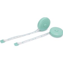 Aesco Suwors Otomatik Mezura 150 cm – Tek Tuşla Sarılan Esnek Ölçüm Bandı, Vücut Ölçüsü, Dikiş, Terzilik ve Ev Kullanımı Için Taşınabilir Mezura