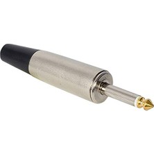 Aesco Lunatic 5430 Ca-No-N Tip Mono Gold Nikel 6.3mm Gitar Jack (5430 Gümüş)