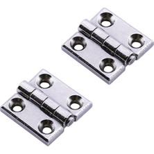 Aesco Yaprak Menteşe Metal 2 Adet 30X30 mm Gümüş Krom Kapi Pencere Dolap Mobilya Kapak Menteşe Bağlantı