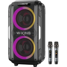 Die Grup T9PRO Çift Mikrofonlu Bluetooth Hoparlör 250W Karaoke Partybox Ipx5 Kablosuz Ses Bombası
