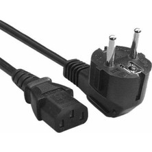 Die Grup 1,5 Metre Pc Güç Kablosu | 3x1.0mm² | C13 – Erkek Topraklı Fiş | 220V | Bilgisayar – Monitör Uyumu