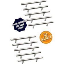 Die Grup Paslanmaz Metal Kulp, Inox Dolap Çekmece Mobilya Kulbu, Tv Ünitesi Yatak Odası Vestiyer Mutfak Için (128 Mm, Adet, 10)