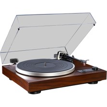 Aesco Dual Cs 518 Ceviz Ahşap Manuel Pikap/plakçalar (Dahili mm Preamfi, 2m Red Iğne ve Kartuş)