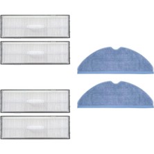 Die Grup S8/s8+/s8 Pro Ultra Roborock ile Uyumlu /s7/s7 Maxv/s7 Maxv Ultra/s7 Max Ultra/s7 Pro Ultra Için 4 Adet Hepa Filtre,2 Adet Fiber Mop Paspas Yedek Seti-6 Parça