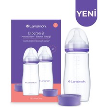 Die Grup Lansinoh 2x 330 ml Biberon ve Naturalwave® Biberon Emziği (6 Ay+)