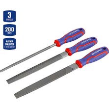 Aesco Workpro WP201702 3 Parça 200MM Ağır Hizmet Tipi Metal Eğe Seti