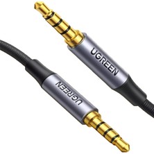 Die Grup Ugreen 3.5 mm Hi-Fi Erkek To Erkek Trrs Aux Ses ve Mikrofon Kablosu 1.5 Metre Siyah
