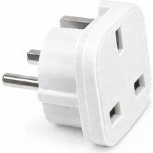 Aesco Ingiliz Tipi Fiş Adaptörü Uk 'den Tr Priz Dönüştürücü, Avrupa Giriş Uyumlu, Seyahat Tipi Elektrik Adaptörü, Laptop Telefon Şarj Uyumlu, Dayanıklı Abs Plastik, Kompakt Tasarım