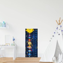 Die Grup Çocuk Odası Bebek Odası Gezegenler Boy Cetveli Boy Ölçer Sticker