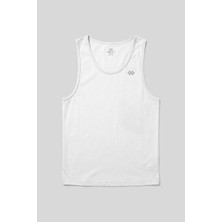 Aesco Beyaz Standart Kalıp Basic Spor Performans Kolsuz Erkek Atlet - 88503