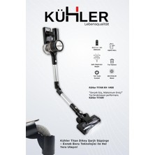 Die Grup Kühler Titan V400 Dikey Şarjlı Süpürge Esnek Borulu Güçlü Emiş Kablosuz