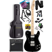 Aesco Maxword TLX-60BK-25AMP Telecaster Maple Klavye Hh 25W Amfili Elektro Gitar Seti