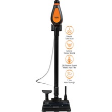 Die Grup Fantom Pluto P 6000 Cyclone Dikey Elektrikli Süpürge Siyah, P6000CYCLONE Siyah