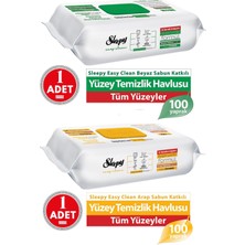 Die Grup Sleepy Easy Clean Yüzey Temizlik Havlusu 100'LÜ ve Arap Sabunu Katkılı 100' Lü