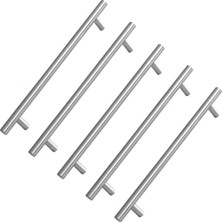 Aesco 5 Adet Rosemary Inox Metal Kulp 192 mm (19.2 Cm) Mobilya Mutfak Çekmece Dolap Kapak Kulpu Kulbu