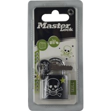 Aesco Master Lock 3430EURDSKULL Anahtar Asma Kilit, Kafatası Motifli, 5,3 x 3 x 1,5 Cm, Siyah, Beyaz ve Yeşil