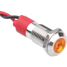 Aesco Sanec 06L-P1 Metal Sinyal Lambası, 6mm 12-24V Kablolu - Sarı
