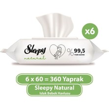 Die Grup Sleepy Natural Islak Bebek Havlusu 6X60 (360 Yaprak)