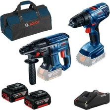 Die Grup Bosch Gbh 180-LI + Gsr 180-LI + 2 x Akü Gba 18V 4,0AH + Gal 18V-40 + Bag