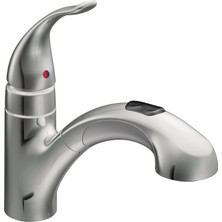 Aesco Moen 67315C Integra One-Handle Pullout Kitchen Or Laundry Faucet Featuring Power Clean, Chrome