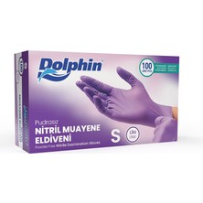 Aesco Dolphin Pudrasız Nitril Eldiven Lila S Beden 100 Adet
