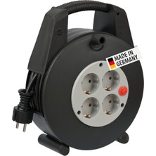 Aesco Brennenstuhl Vario Line Serisi IP20 Lisanslı 4 Soketli 15 Metre Makaralı Kablo, Siyah, 1 Adet