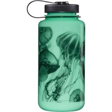 Aesco Nalgene Sustain Tritan Bpa Içermeyen Su Şişesi,%50 Plastik Atıktan Elde Edilen Malzemeden Üretildi (Iscc Sertifikalı Kütle Dengesi Kullanarak), 32 Oz, Geniş Ağız, Kızdırma Denizanası