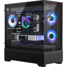 Die Grup Havit CF925 Tamperli Cam Gaming Oyuncu Kasası Siyah - 3 Rgb Fanlı, Kumandalı, Itx/m-Atx/atx/e-Atx Uyumlu
