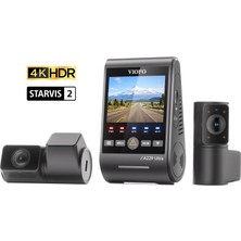 Die Grup Viofo A229 Ultra 3 Kameralı Ön+Arka+Iç 4K+4K+1080P Hdr Sony Starvıs 2 Sensörlü Wi-Fi 6 Gps'li Araç Kamerası