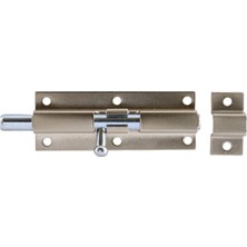 Aesco BADEM10 Küçük Mavzer Sürgü Sürgülü Sürgüsü Kilit Saten 25X70 mm Kapı Pencere Emniyet Kilidi Metal