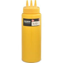 Die Grup Corona Professional 3 Delikli Ketçap ve Mayonez Şişe 950 ml Capacityu, Sarı