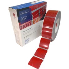 Aesco Bant Evi Oralite Vc 104+ Reflektif Bant Kırmızı 5mt Orafol Kesik Reflektör Şerit Sert Zemin Bant Tüvtürk Onaylı (Kırmızı, 5metre)
