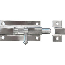 Aesco BADEM10 Kapı Sürgüsü Küçük Metal Krom Mavzer Sürgü Sürgülü Kilit 25X40 mm Kapı Pencere Emniyet Kilidi